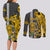 Custom Hawaii Lanai Island Couples Matching Long Sleeve Bodycon Dress and Long Sleeve Button Shirts Hawaiian Warrior and Kakau Symbols Abstract Tattoo LT03 - Polynesian Pride
