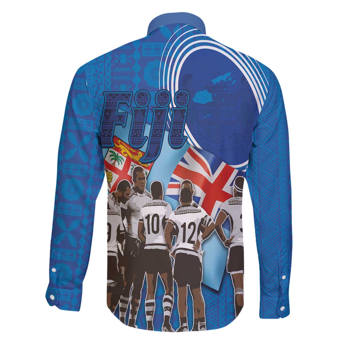 Fiji Rugby Sevens Family Matching Off The Shoulder Long Sleeve Dress and Hawaiian Shirt Commemorate Gold Medal - Rio de Janeiro 2016