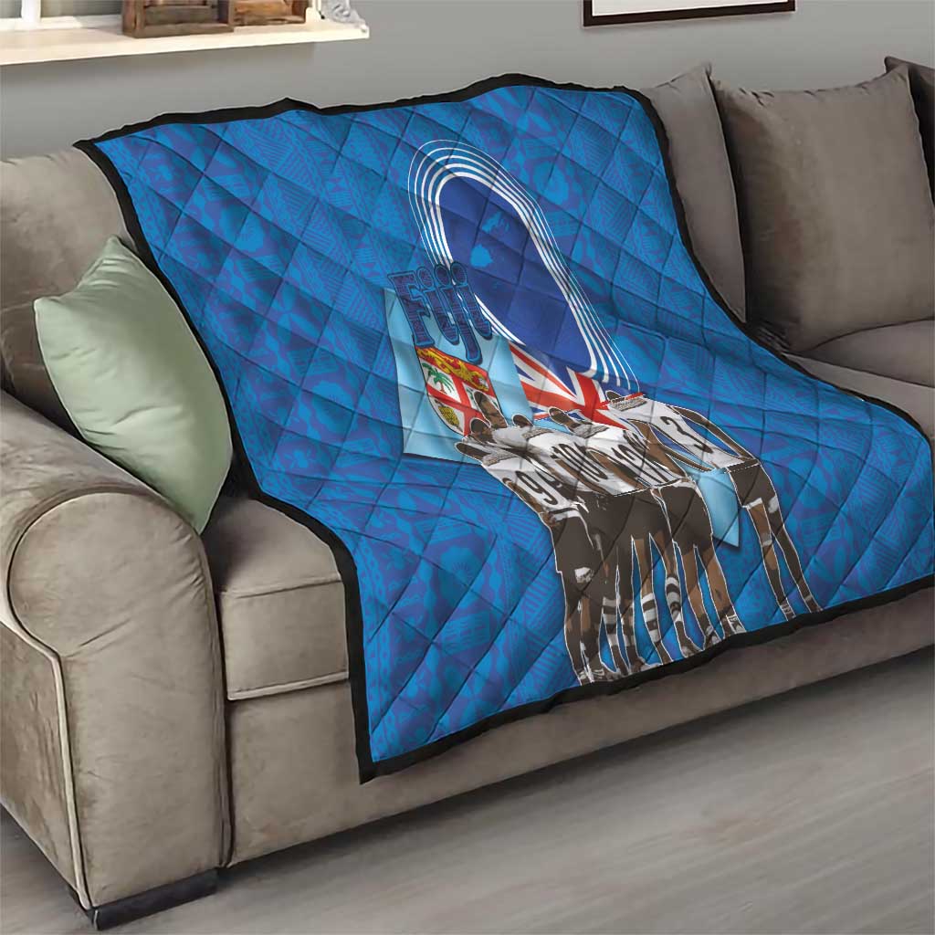 Fiji Rugby Sevens Quilt Commemorate Gold Medal - Rio de Janeiro 2016 LT03 - Polynesian Pride