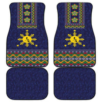 Philippines Merry Christmas Car Mats Maligayang Pasko with Parol and Xmas Pattern Barong Style