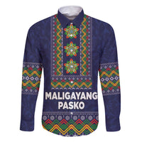 Philippines Merry Christmas Family Matching Tank Maxi Dress and Hawaiian Shirt Maligayang Pasko with Parol and Xmas Pattern Barong Style
