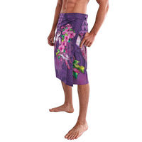 Hawaiian Turtle Love Couple Lavalava - Sweet Hibiscus and Kakau Pattern Deep Purple Color LT03 - Polynesian Pride