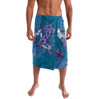 Hawaiian Turtle Love Couple Lavalava - Sweet Hibiscus and Kakau Pattern Sapphire Color LT03 Blue - Polynesian Pride