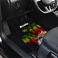 Hawaii Lei Day Car Mats Hibiscus Wreath and Polynesian Pattern LT03 - Polynesian Pride