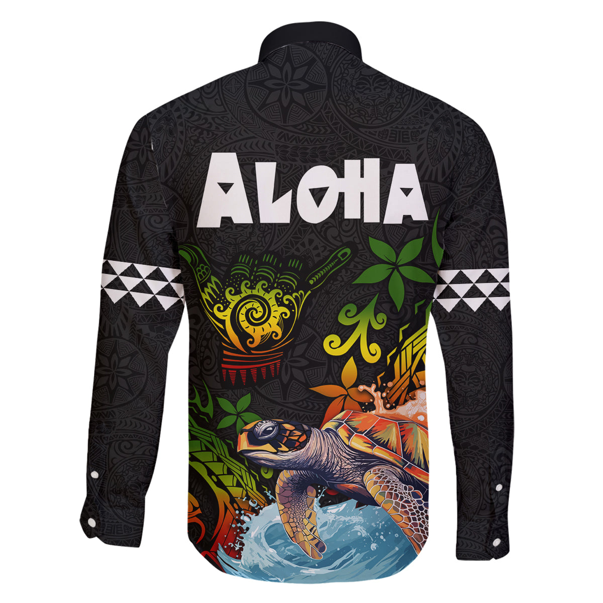 Hawaii Lei Day Family Matching Summer Maxi Dress and Hawaiian Shirt Hibiscus Wreath and Polynesian Pattern