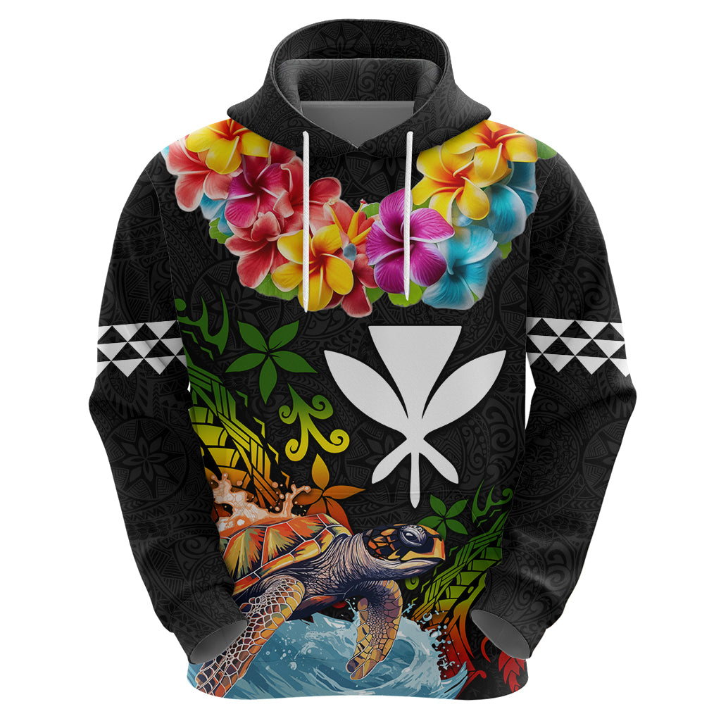 Hawaii Lei Day Zip Hoodie Hibiscus Wreath and Polynesian Pattern