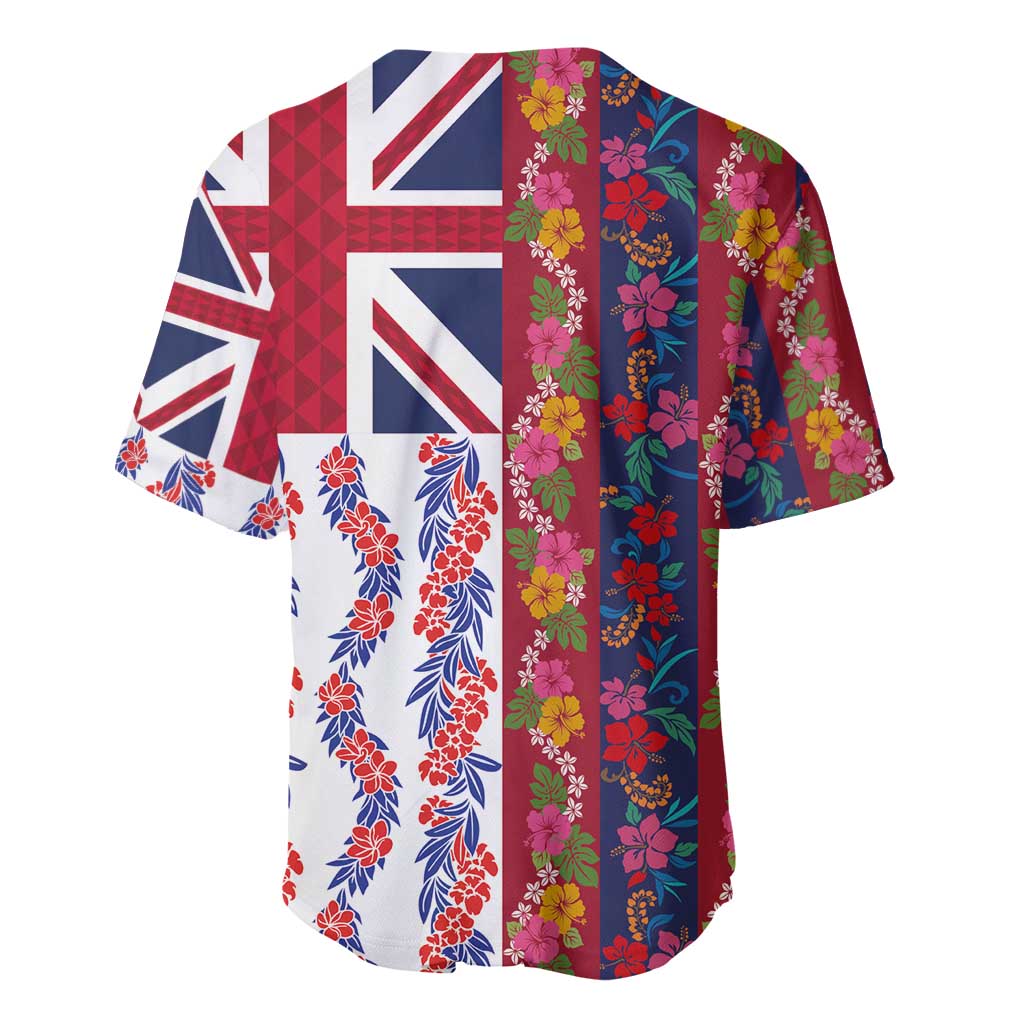 Hawaiian Lei Baseball Jersey National Flag Striped Style LT03 - Polynesian Pride