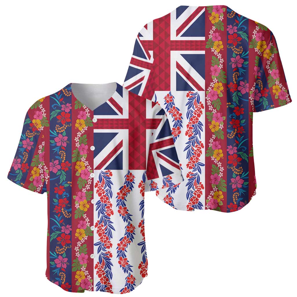 Hawaiian Lei Baseball Jersey National Flag Striped Style LT03 - Polynesian Pride