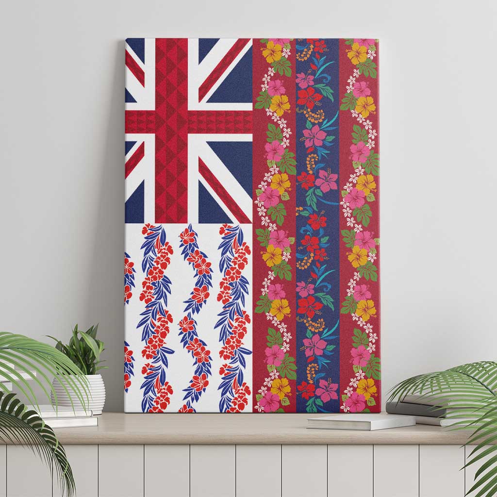 Hawaiian Lei Canvas Wall Art National Flag Striped Style
