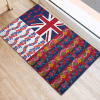 Hawaiian Lei Rubber Doormat National Flag Striped Style