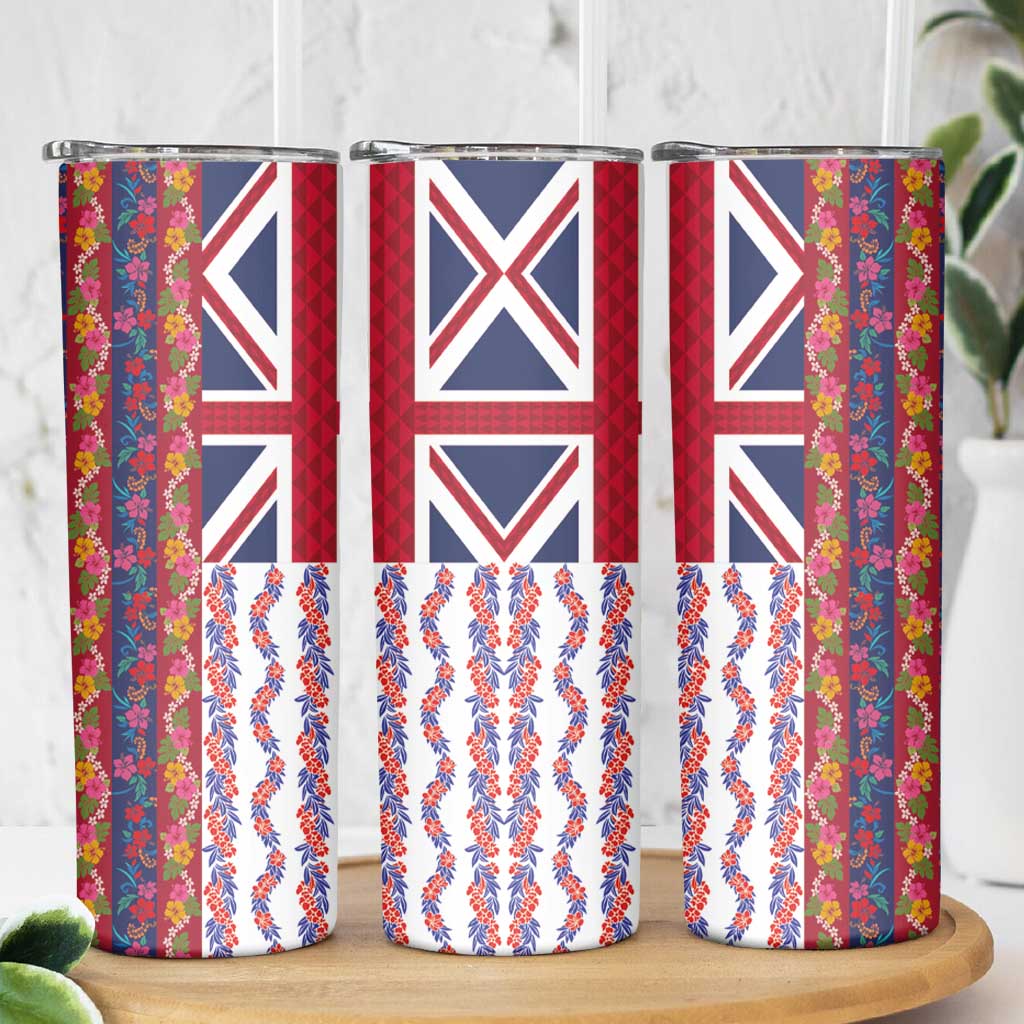 Hawaiian Lei Skinny Tumbler National Flag Striped Style