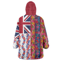 Hawaiian Lei Wearable Blanket Hoodie National Flag Striped Style