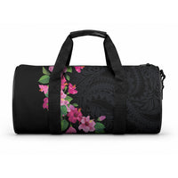 Hawaiian Hibiscus and Art Polynesian Tattoo Duffle Bag LT03 One size Black - Polynesian Pride