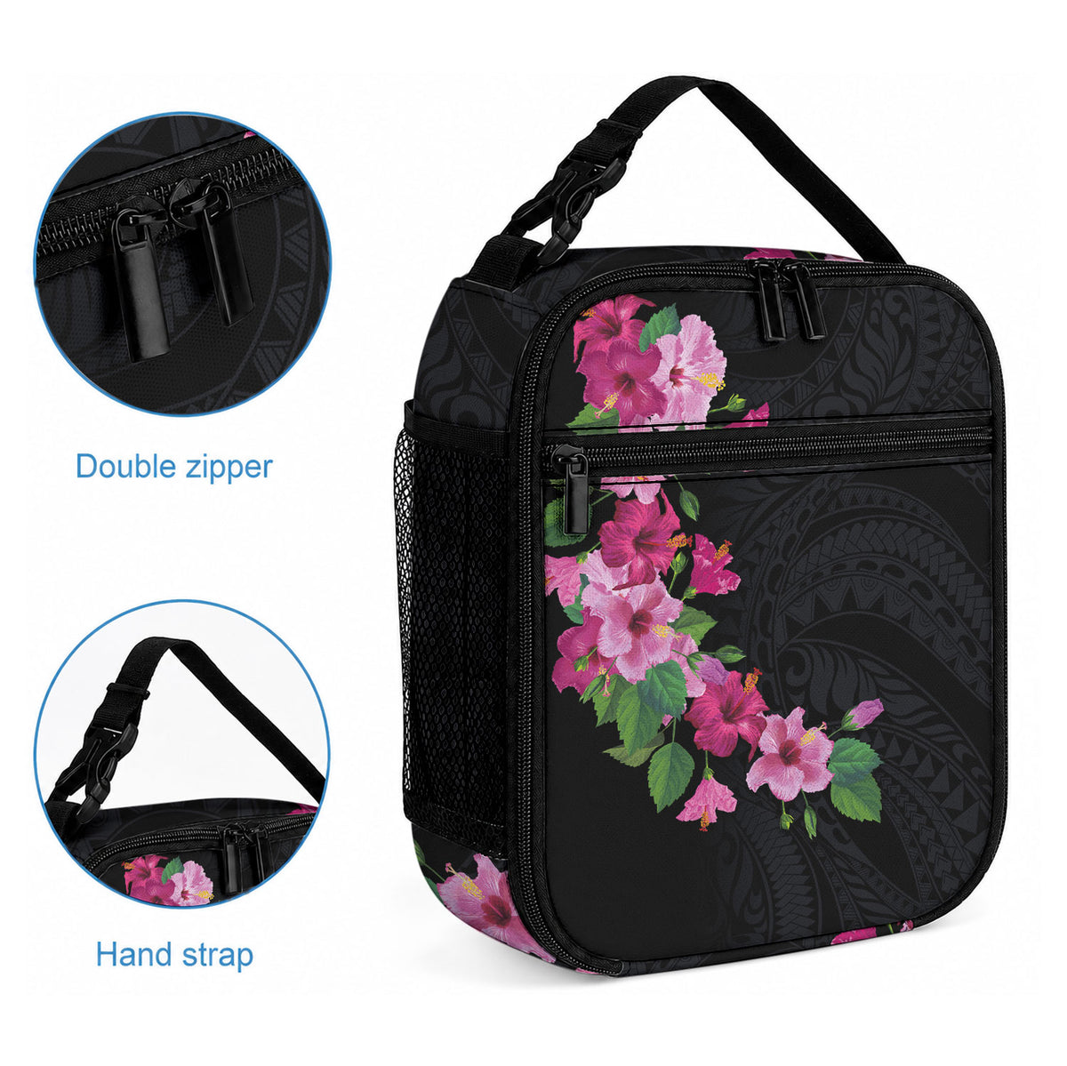 Hawaiian Hibiscus and Art Polynesian Tattoo Lunch Bag LT03 - Polynesian Pride