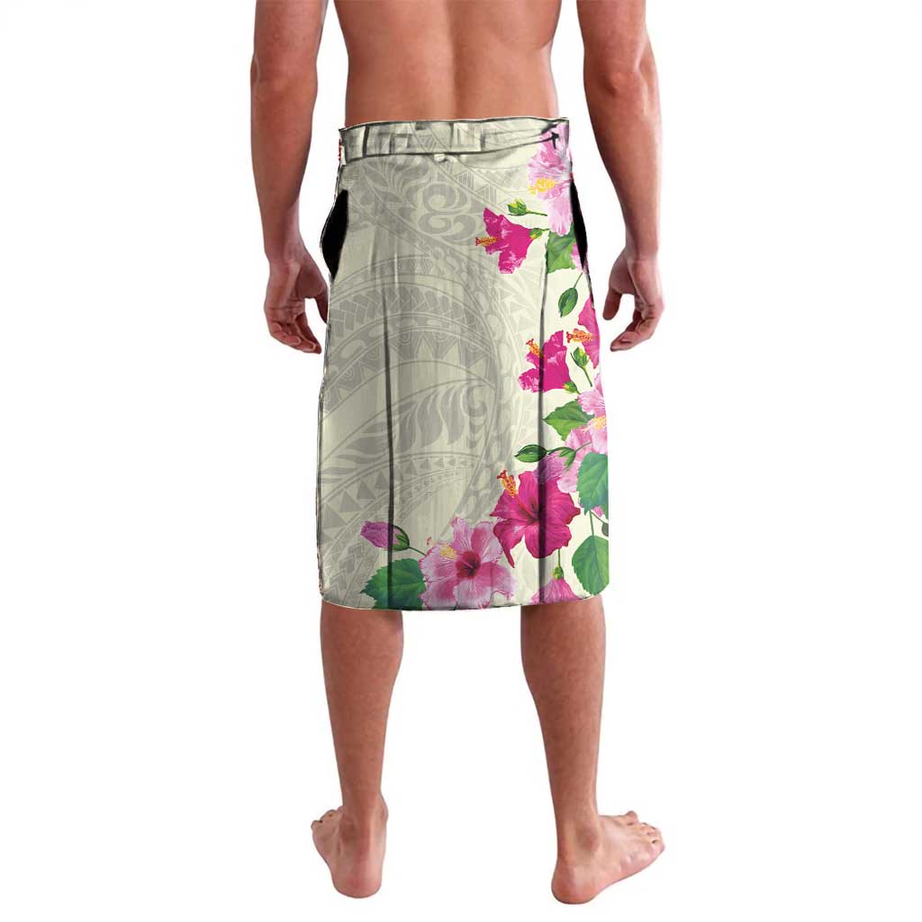 Hawaiian Hibiscus and Art Polynesian Tattoo Lavalava Beige Color LT03 - Polynesian Pride