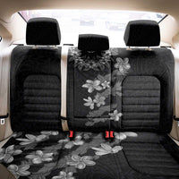 Hawaiian Lei Plumeria and Tropical Leaves Back Car Seat Cover Watercolor Style-Grayscale