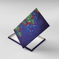 Matariki New Zealand Maori and Pohutukawa Canvas Wall Art Galaxy Blue Sky Style