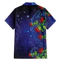 Matariki New Zealand Maori and Pohutukawa Family Matching Puletasi and Hawaiian Shirt Galaxy Blue Sky Style