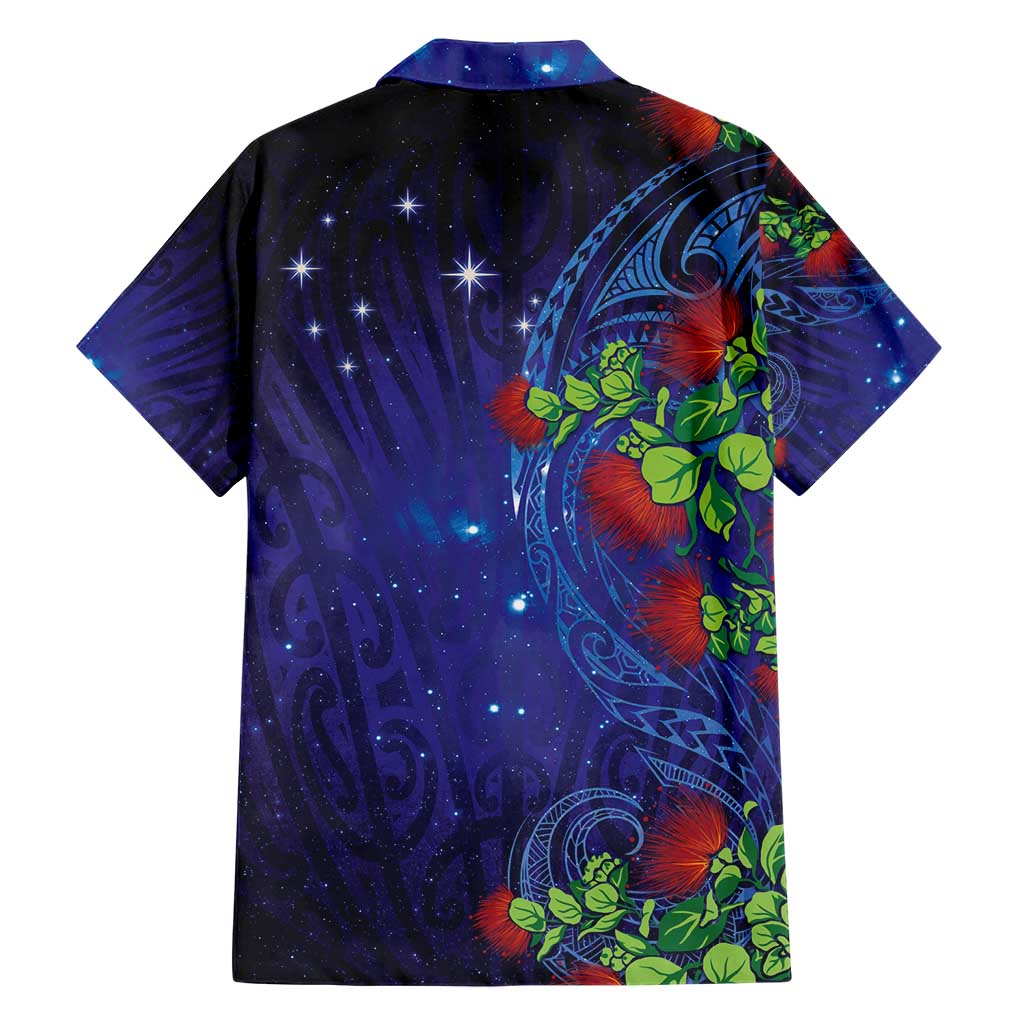 Matariki New Zealand Maori and Pohutukawa Hawaiian Shirt Galaxy Blue Sky Style