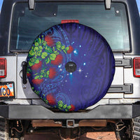 Matariki New Zealand Maori and Pohutukawa Spare Tire Cover Galaxy Blue Sky Style