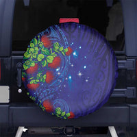 Matariki New Zealand Maori and Pohutukawa Spare Tire Cover Galaxy Blue Sky Style