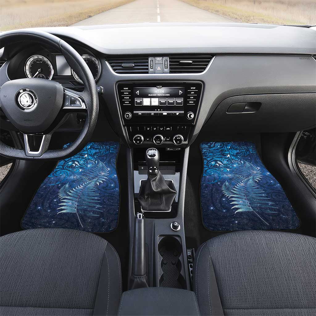 Matariki New Zealand Maori Silver Fern Car Mats Galaxy Blue Sky Style