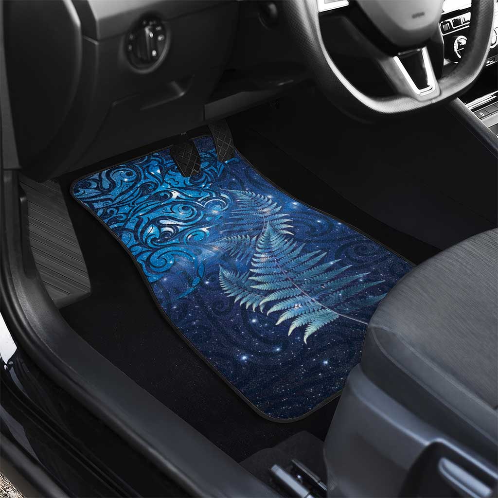 Matariki New Zealand Maori Silver Fern Car Mats Galaxy Blue Sky Style