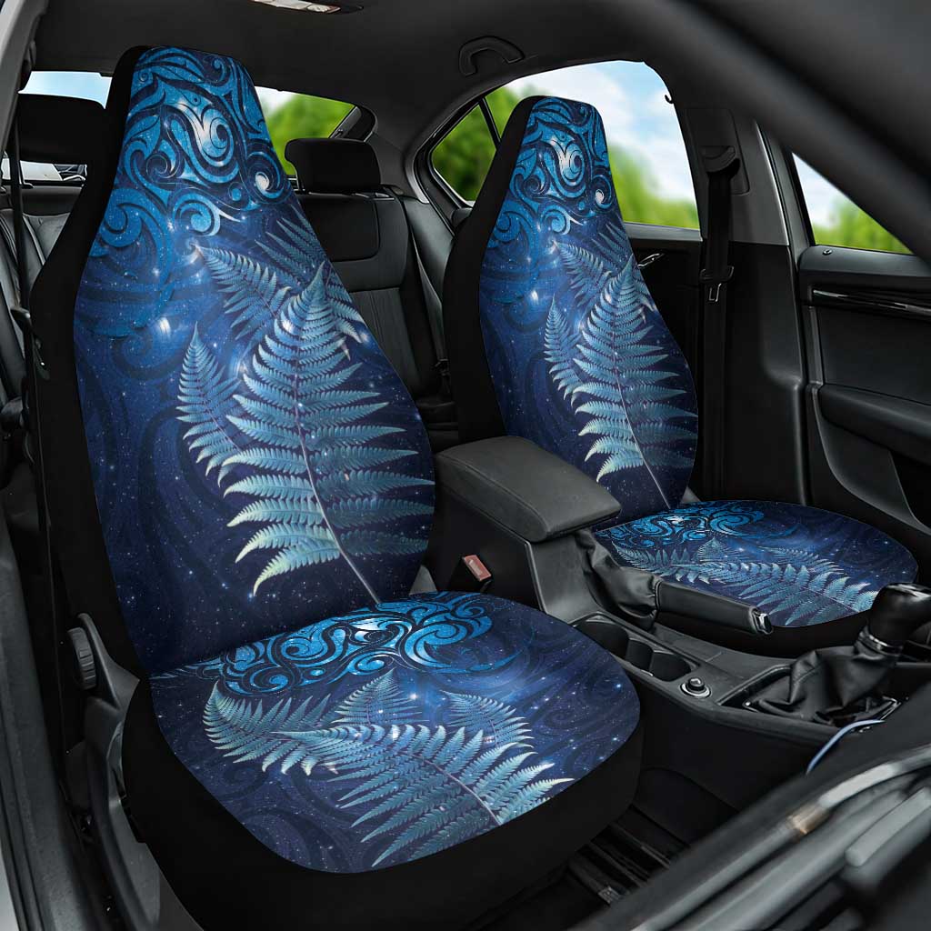Matariki New Zealand Maori Silver Fern Car Seat Cover Galaxy Blue Sky Style