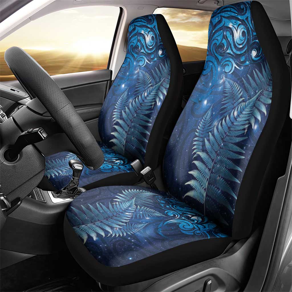 Matariki New Zealand Maori Silver Fern Car Seat Cover Galaxy Blue Sky Style