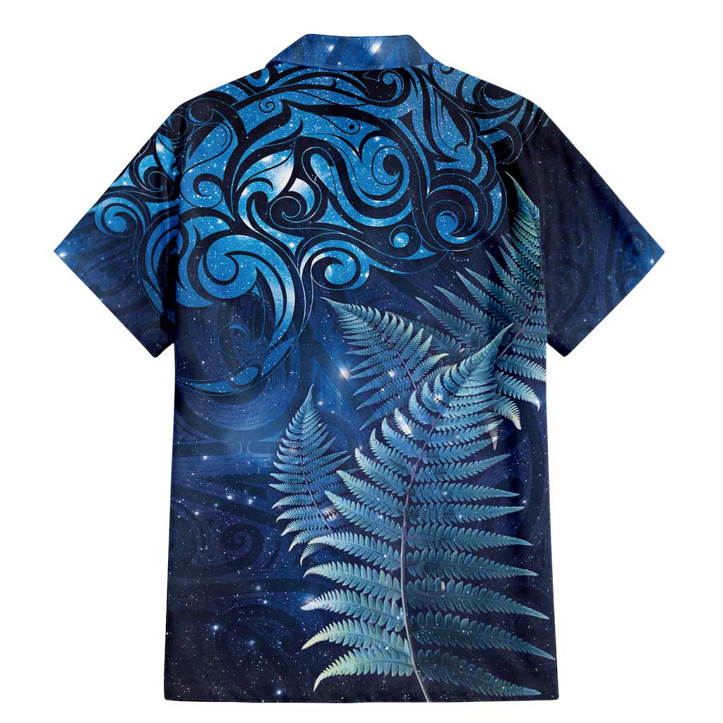 Matariki New Zealand Maori Silver Fern Family Matching Mermaid Dress and Hawaiian Shirt Galaxy Blue Sky Style