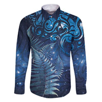 Matariki New Zealand Maori Silver Fern Family Matching Summer Maxi Dress and Hawaiian Shirt Galaxy Blue Sky Style