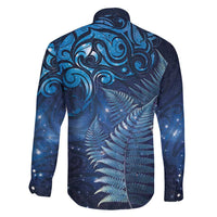 Matariki New Zealand Maori Silver Fern Family Matching Summer Maxi Dress and Hawaiian Shirt Galaxy Blue Sky Style