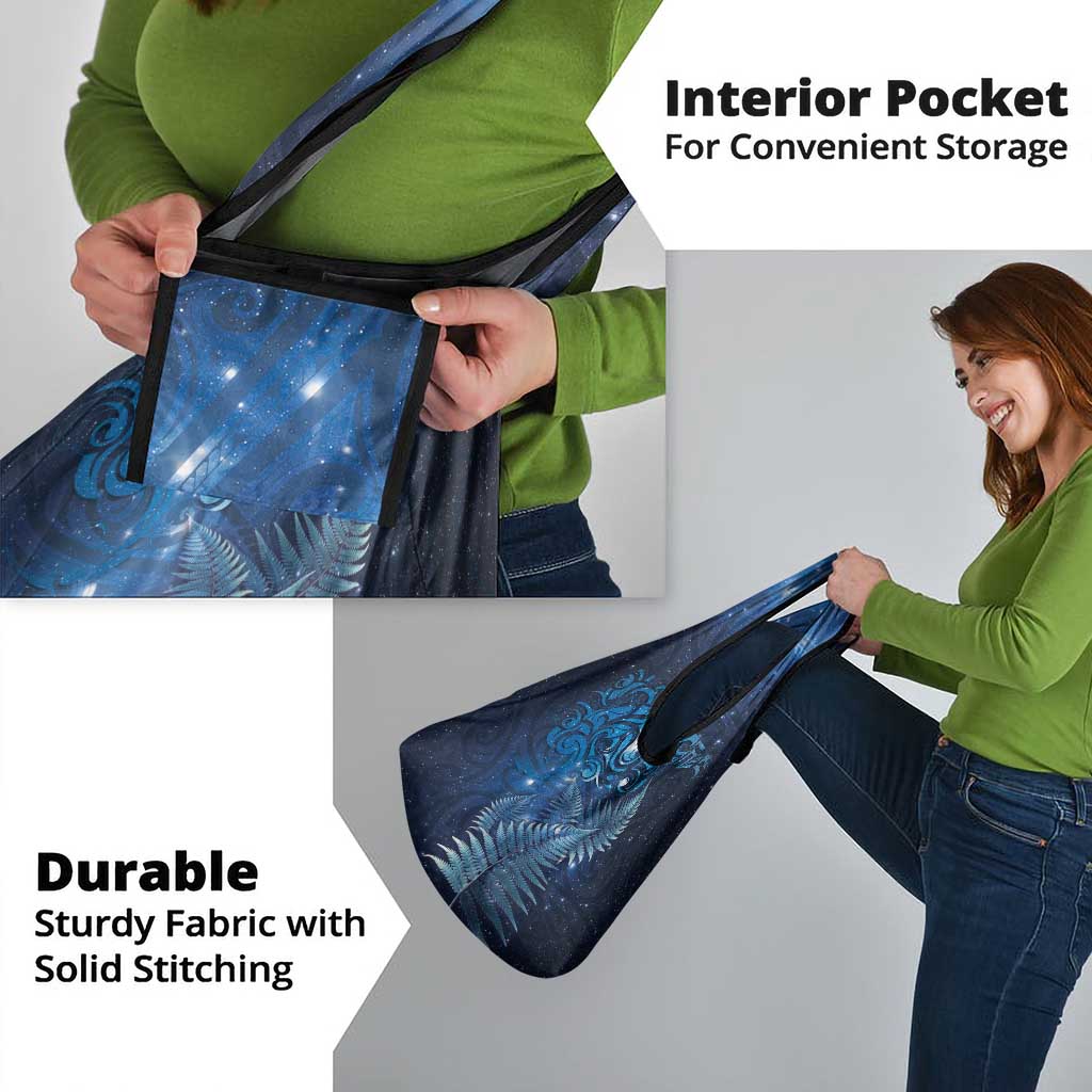 Matariki New Zealand Maori Silver Fern Grocery Bag Galaxy Blue Sky Style