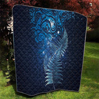 Matariki New Zealand Maori Silver Fern Quilt Galaxy Blue Sky Style