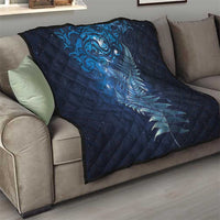 Matariki New Zealand Maori Silver Fern Quilt Galaxy Blue Sky Style