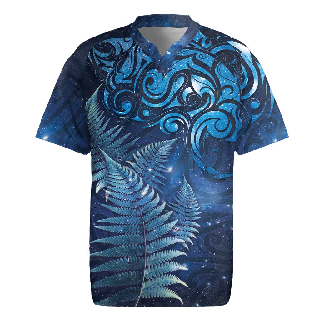Matariki New Zealand Maori Silver Fern Rugby Jersey Galaxy Blue Sky Style