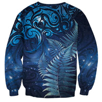 Matariki New Zealand Maori Silver Fern Sweatshirt Galaxy Blue Sky Style