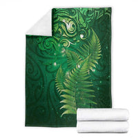 Matariki New Zealand Maori Silver Fern Blanket Galaxy Green Sky Style