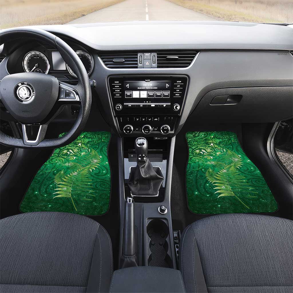Matariki New Zealand Maori Silver Fern Car Mats Galaxy Green Sky Style