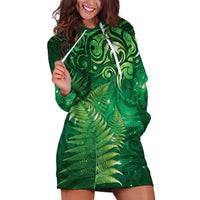 Matariki New Zealand Maori Silver Fern Hoodie Dress Galaxy Green Sky Style