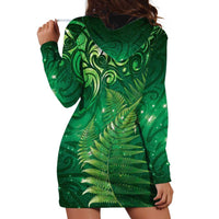 Matariki New Zealand Maori Silver Fern Hoodie Dress Galaxy Green Sky Style