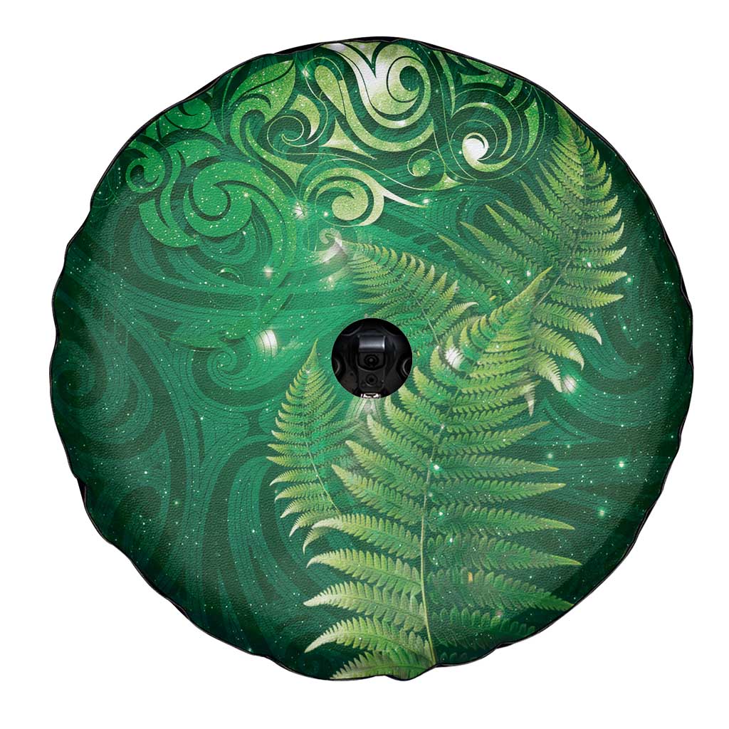 Matariki New Zealand Maori Silver Fern Spare Tire Cover Galaxy Green Sky Style