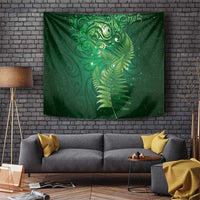 Matariki New Zealand Maori Silver Fern Tapestry Galaxy Green Sky Style