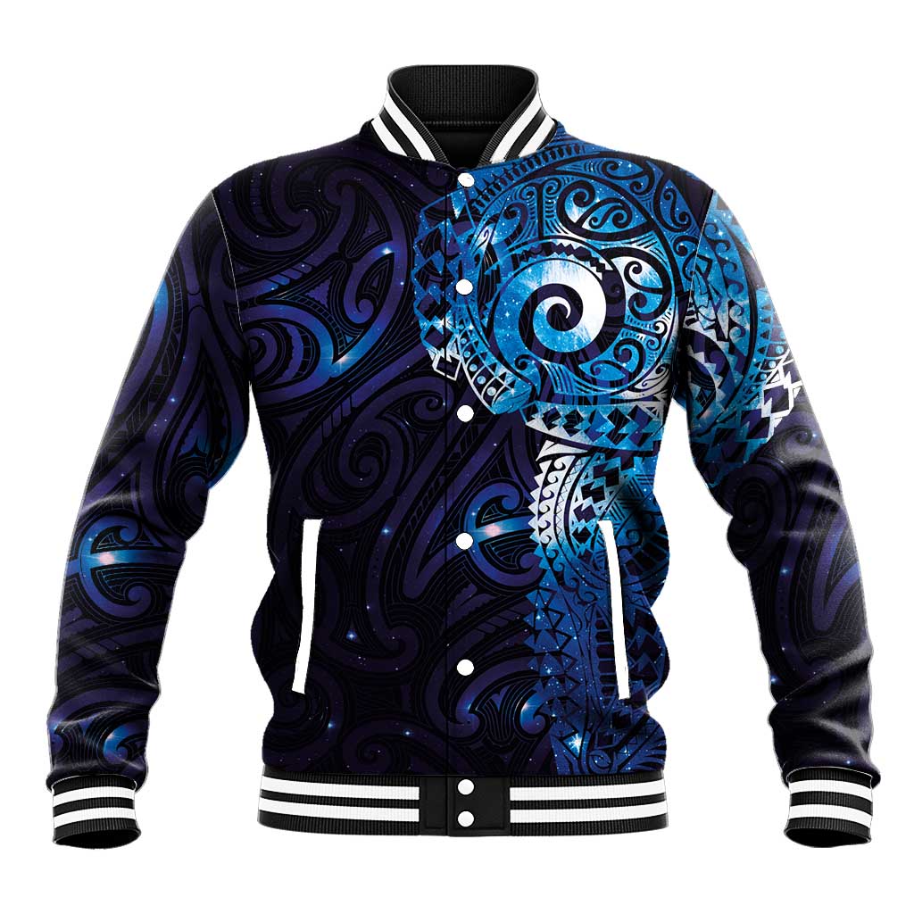 Matariki New Zealand Maori Koru Art Tattoo Baseball Jacket New Year Galaxy Blue Sky Style