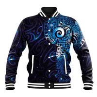 Matariki New Zealand Maori Koru Art Tattoo Baseball Jacket New Year Galaxy Blue Sky Style