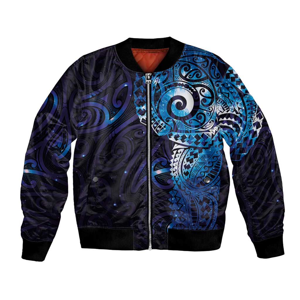 Matariki New Zealand Maori Koru Art Tattoo Bomber Jacket New Year Galaxy Blue Sky Style