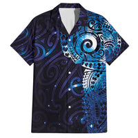 Matariki New Zealand Maori Koru Art Tattoo Family Matching Tank Maxi Dress and Hawaiian Shirt New Year Galaxy Blue Sky Style