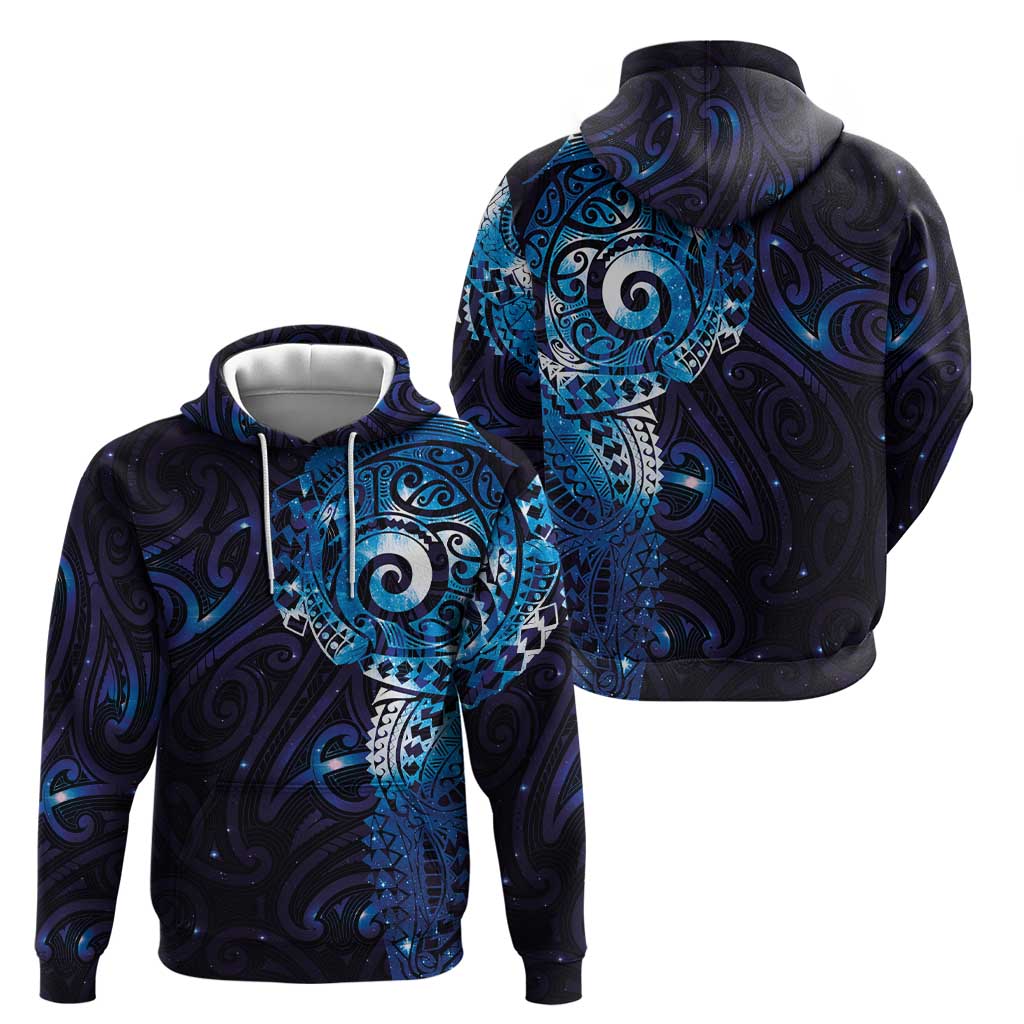 Matariki New Zealand Maori Koru Art Tattoo Hoodie New Year Galaxy Blue Sky Style