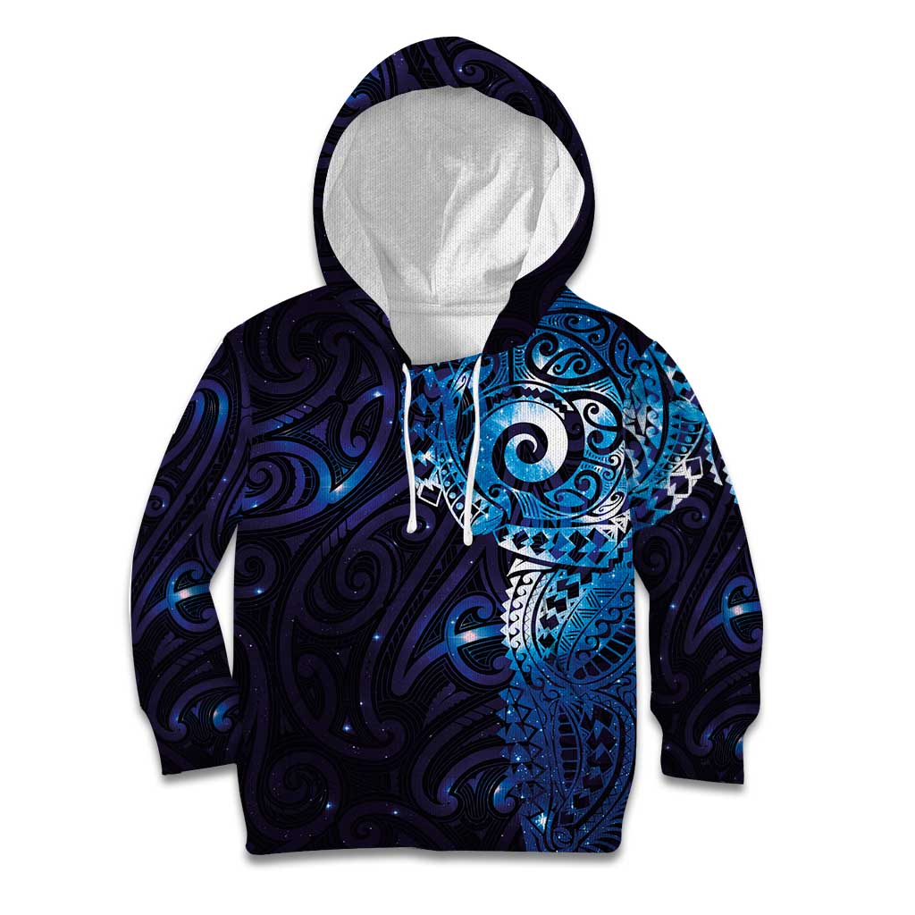 Matariki New Zealand Maori Koru Art Tattoo Kid Hoodie New Year Galaxy Blue Sky Style