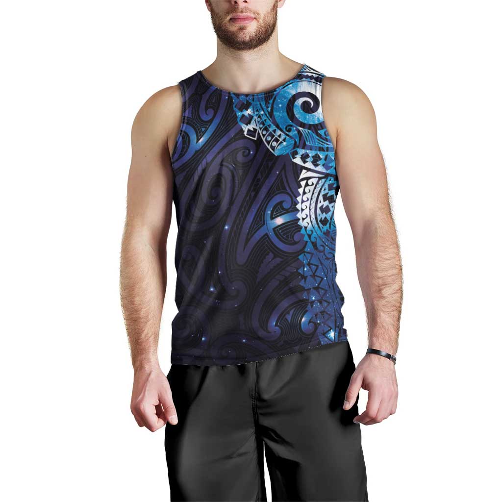 Matariki New Zealand Maori Koru Art Tattoo Men Tank Top New Year Galaxy Blue Sky Style